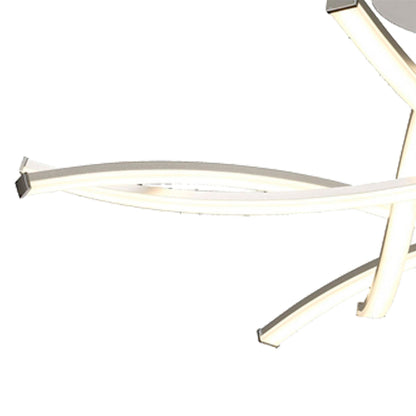 Mantra Aire LED Aire Semi Flush, 42W LED, 3000K, 3700lm, Silver/Frosted Acrylic/Polished Chrome, 3yrs Warranty Ceiling