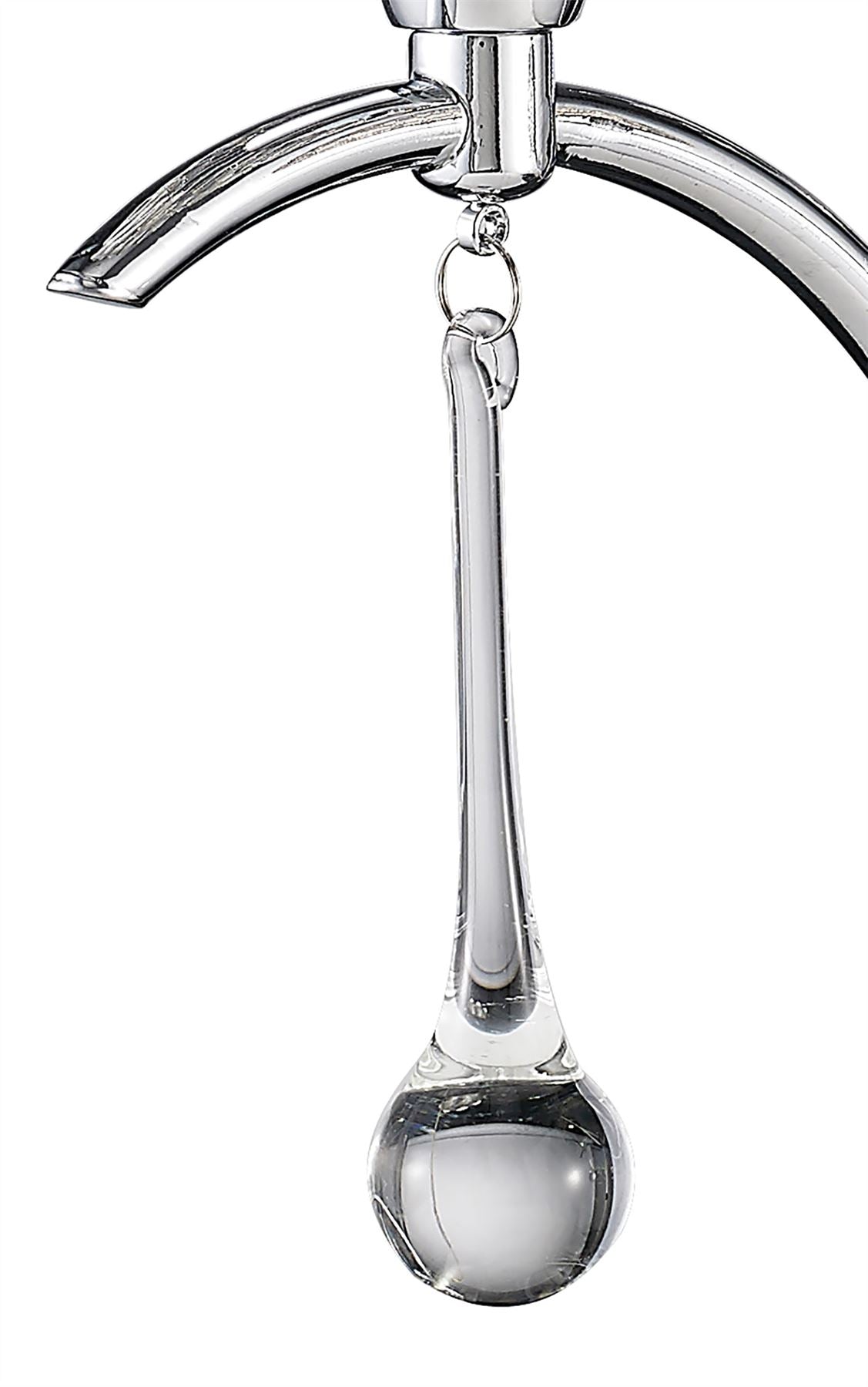 Diyas Chelsie Wall Light 2 Light G9 Polished Chrome/Clear Beaded Glass