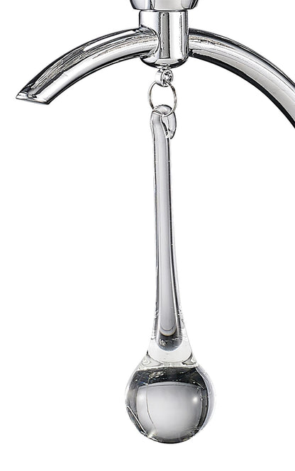 Diyas Chelsie Wall Light 2 Light G9 Polished Chrome/Clear Beaded Glass