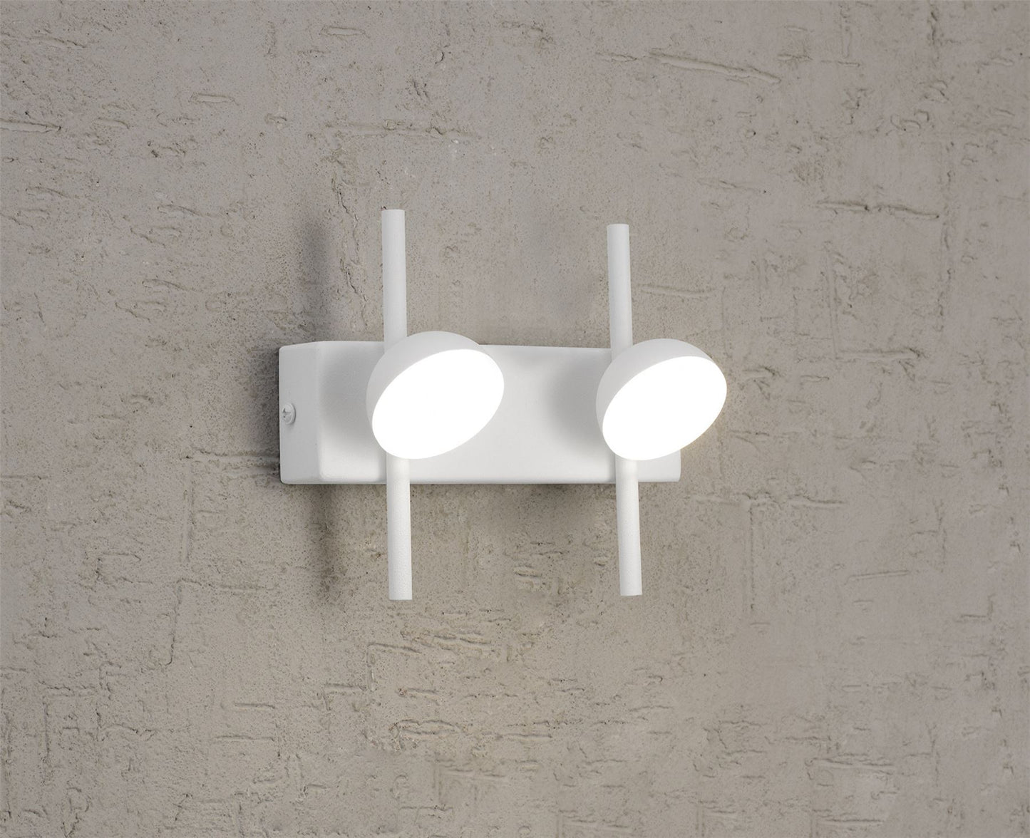 Mantra M6265 Adn 2 Light Wall Light, 6W LED, 3000K, 330lm, White, 3yrs Warranty