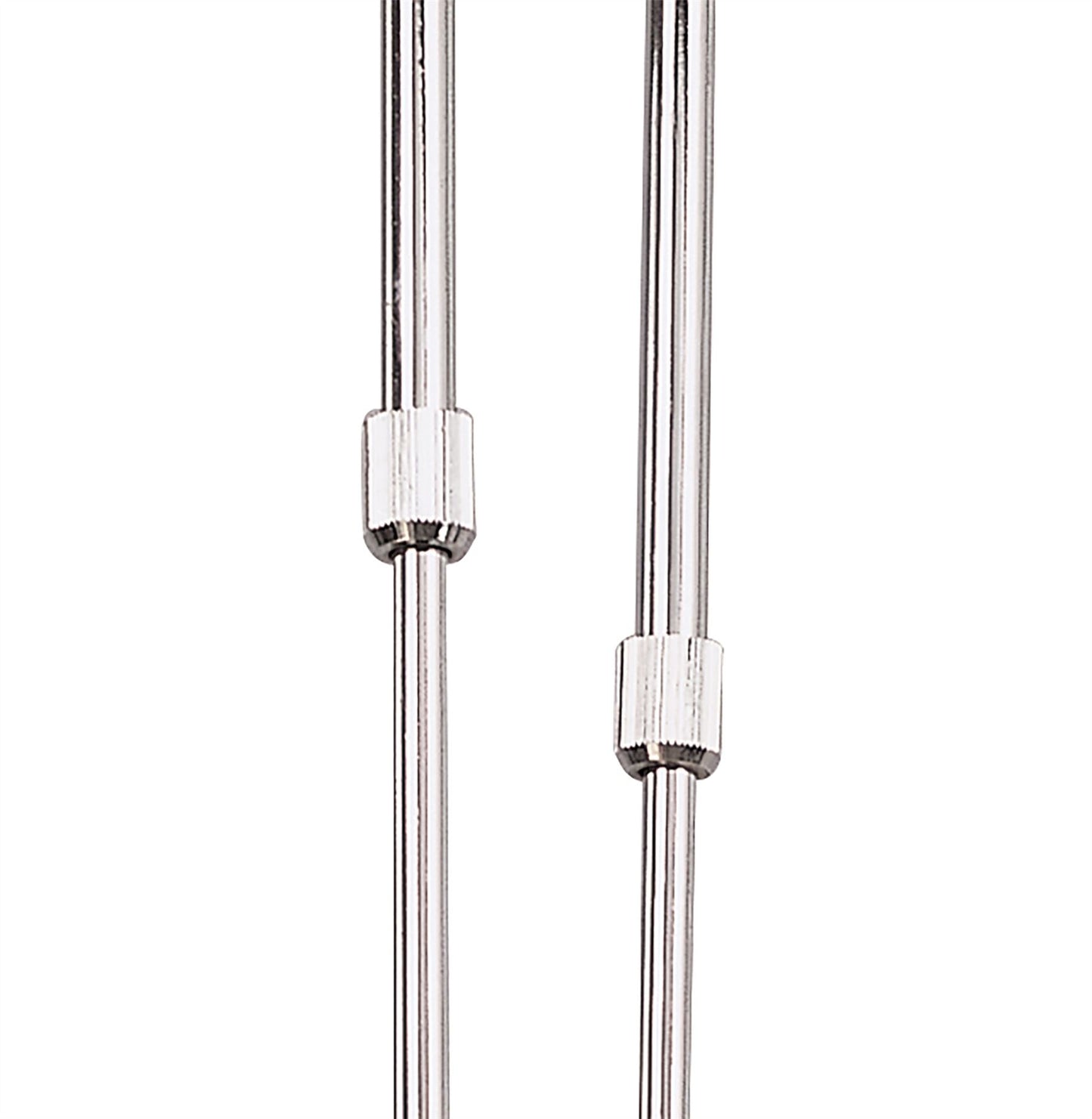 Mantra Lupa Telescopic Pendant Linear Bar 4 Light G9, Polished Chrome/Frosted White Glass