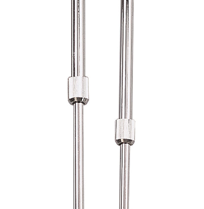 Mantra Lupa Telescopic Pendant Linear Bar 4 Light G9, Polished Chrome/Frosted White Glass