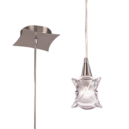 Mantra Rosa Del Desierto Square Pendant 1 Light G9, Satin Nickel