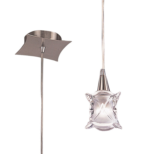 Mantra Rosa Del Desierto Square Pendant 1 Light G9, Satin Nickel