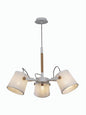 Mantra M5461 Nordica II Position Pendant 3 Light 3x23W E27, White/Beech with White Shades