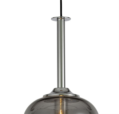 Mantra Sonata Pendant 29cm Round, 1 x E27, Polished Chrome/Graphite