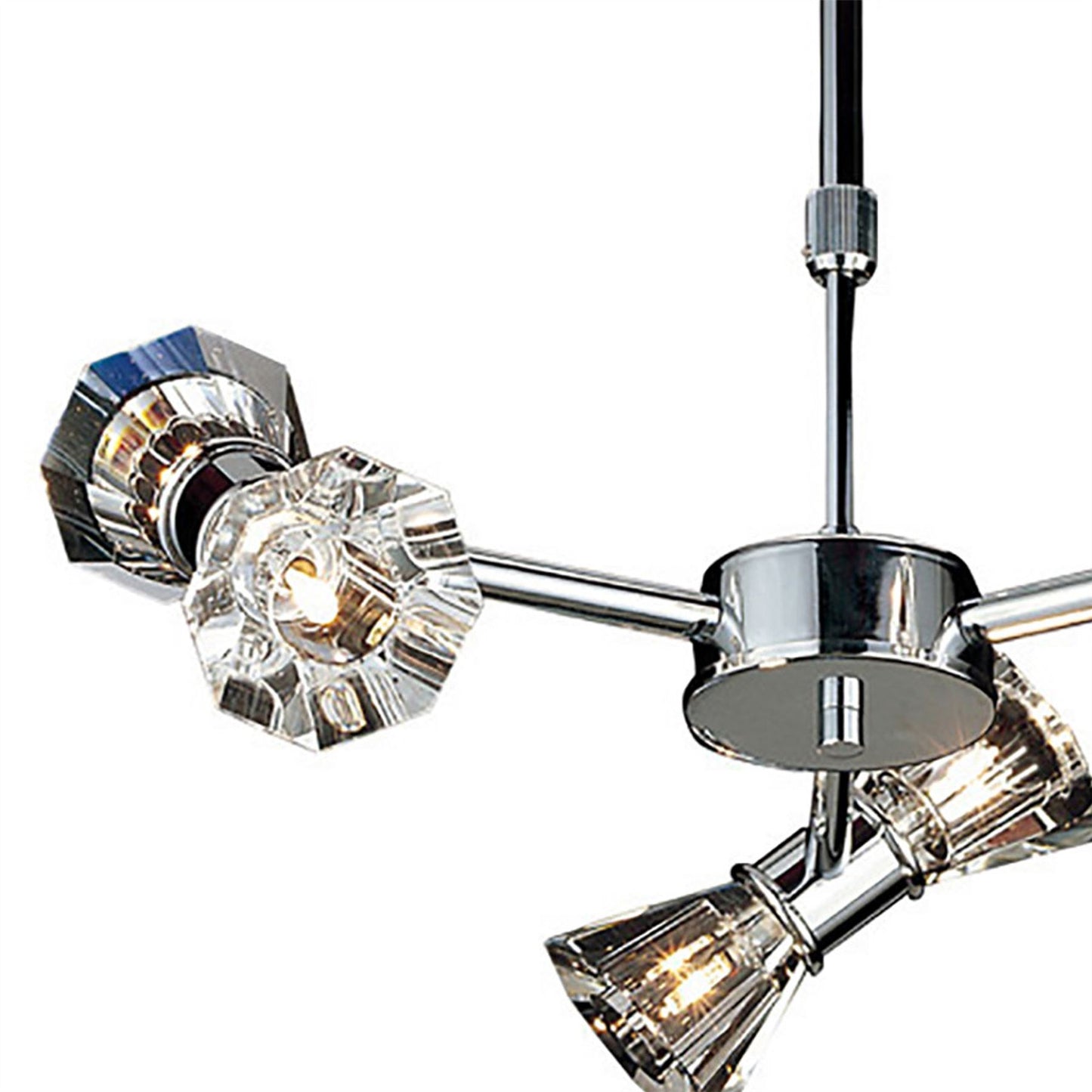 Diyas Elisa 42cm  Round 6 Light G4 Polished Chrome, NOT LED/CFL Compatible Ceiling Pendant Light Fitting