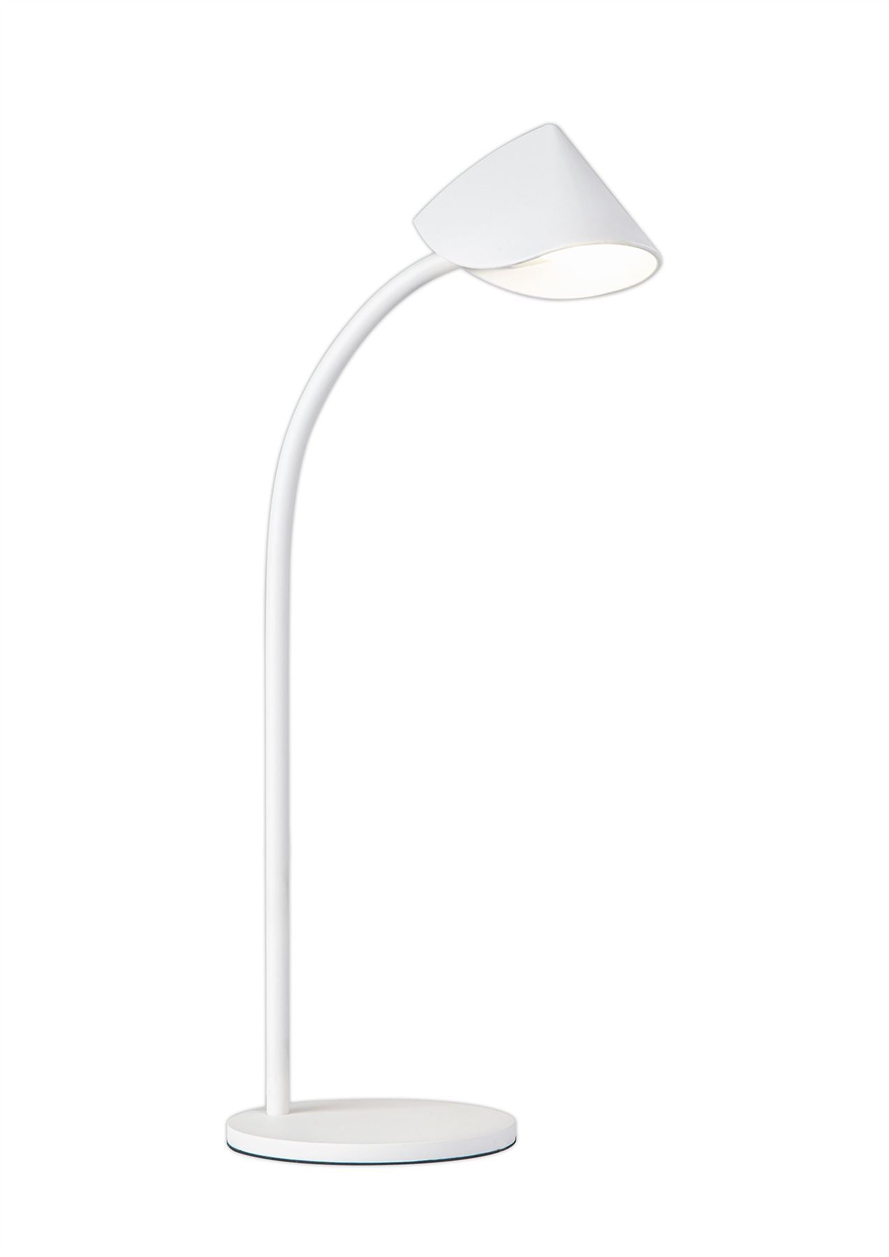 Mantra Capuccina Large 1 Light Table Lamp, 8.5W LED, 3000K, 610lm, White, 3yrs Warranty