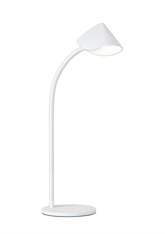 Mantra Capuccina Large 1 Light Table Lamp, 8.5W LED, 3000K, 610lm, White, 3yrs Warranty