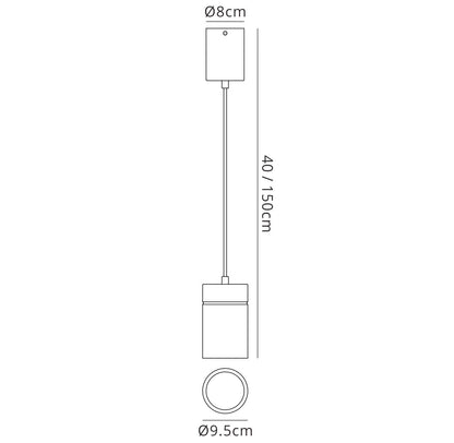 Mantra Fusion M5623 Aruba Pendant Small 9.5cm Round 1 x E27, Matt White