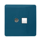 Trendi 2 Gang Female TV Co-Axial & RJ45 Cat 6 Modern Designer PC Ethernet Sockets in Midnight Blue