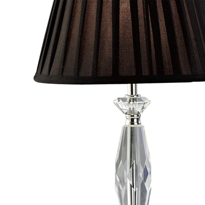Diyas Nexon Crystal Table Lamp WITHOUT SHADE 1 Light E14 Silver Finish