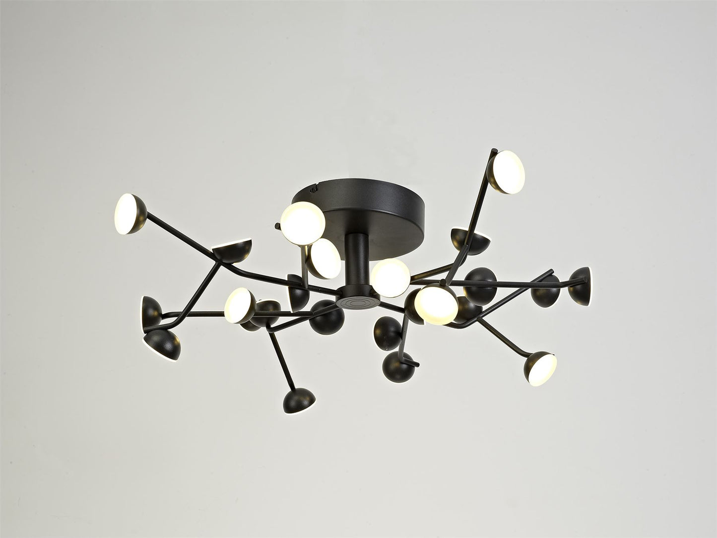 Mantra Adn 24 Light Ceiling Light, Round 65.8cm, 72W LED, 3000K, 4600lm, Black, 3yrs Warranty