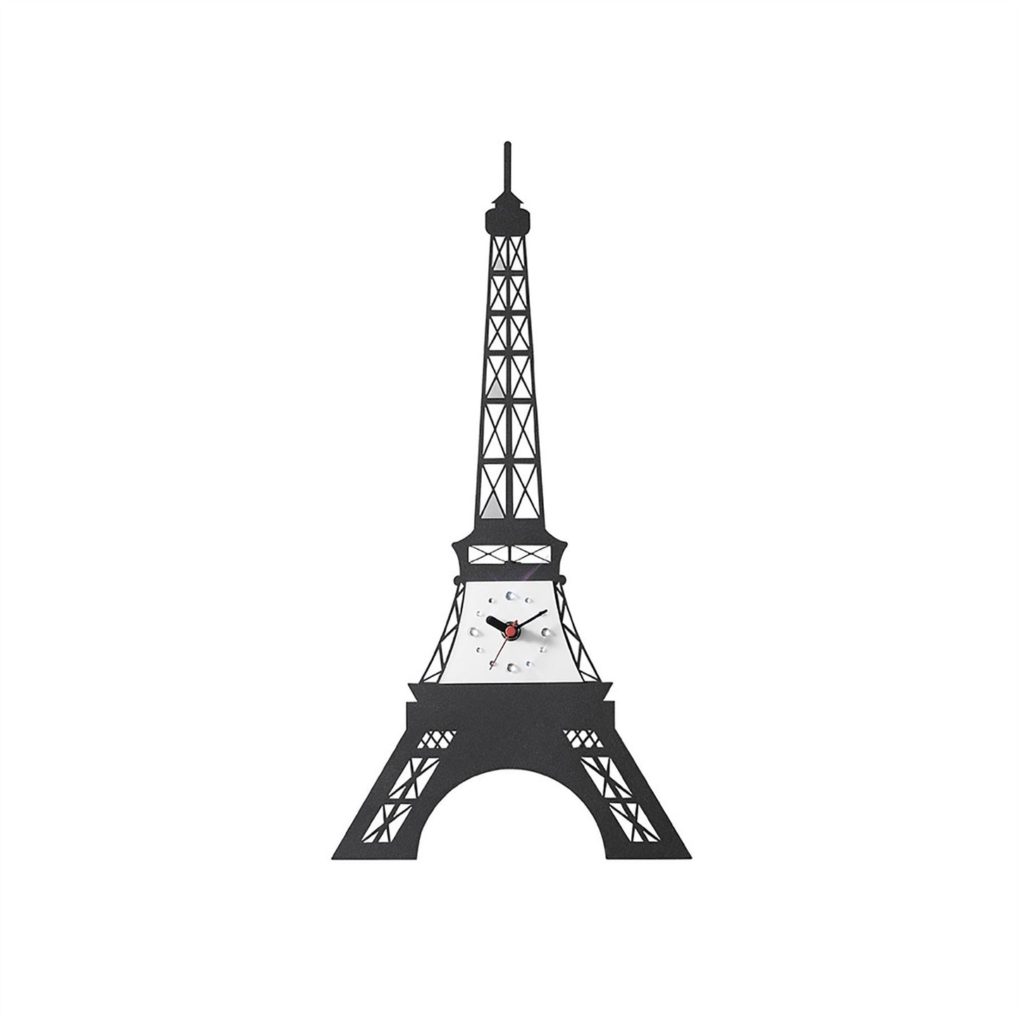 Diyas Home (DH) Infinity Eiffel Tower Clock Black Wall