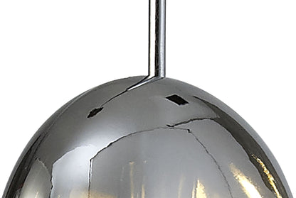 Mantra M6187 Lens Pendant 14cm Round, 1 x G9 (Max 8W) Chrome Glass
