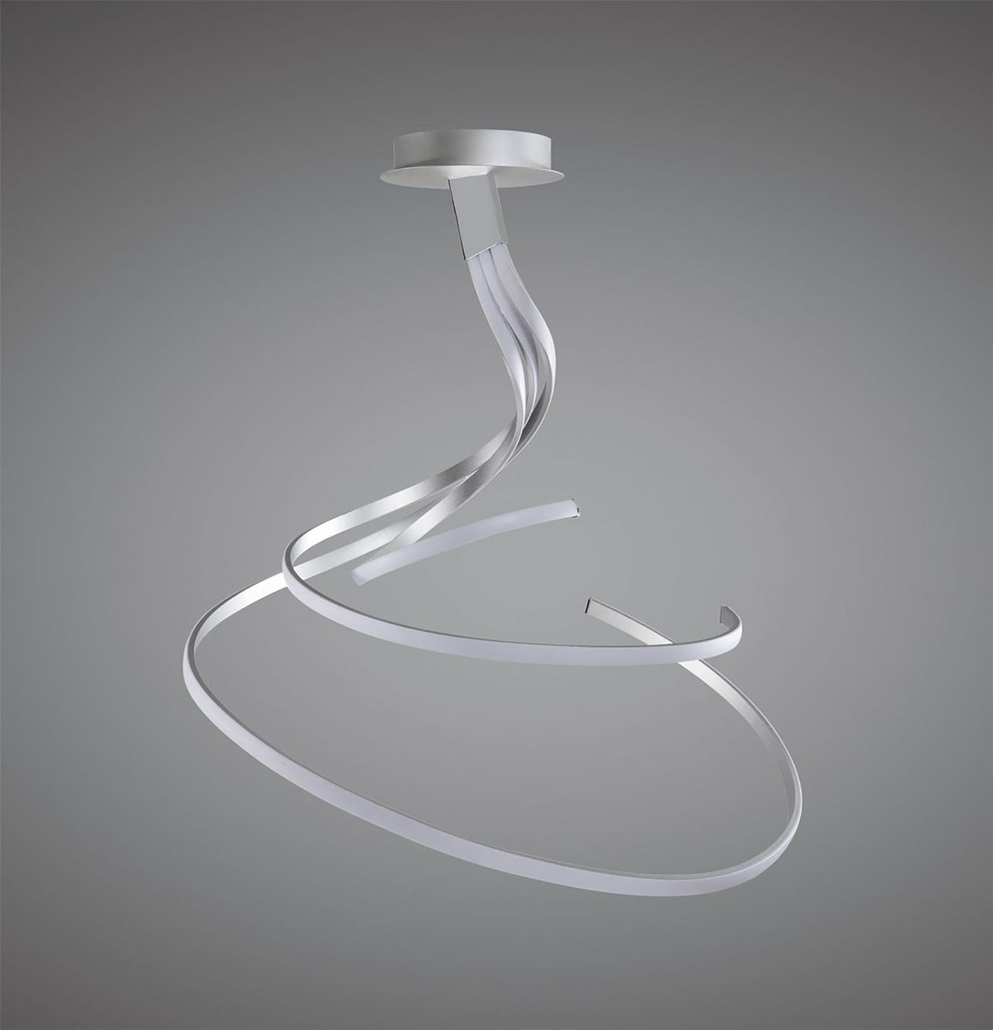 Mantra M5003 Nur XL Semi Ceiling 80W LED 3000K, 6200lm, Silver/Frosted Acrylic/Polished Chrome, 3yrs Warranty - M5003 Ceiling