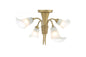 Diyas Ancona 47cm Semi Flush 4 Light G9 Satin French Gold/Frosted Glass