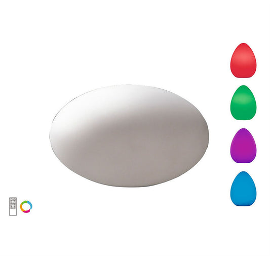 Mantra M1383 Huevo Oval Table Lamp Induction LED RGB Outdoor IP65, 120lm, Opal White, 2yrs Warranty