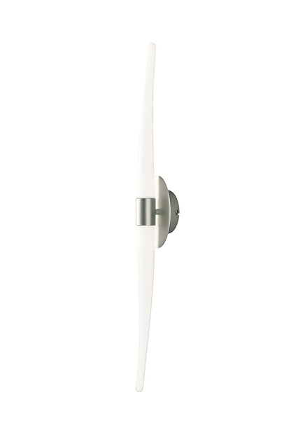 Mantra Estalacta Wall Light 2 Light GU10 Line Indoor/Outdoor, Silver/Opal White