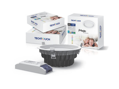 Techtouch Intego Pro Round Large 29W Warm White 1750lm, Cut Out: 200mm, 3yrs Warranty Recessed