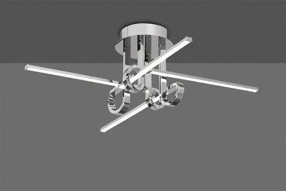 Mantra M6125 Cinto Ceiling 28W LED, 3000K, 2250lm, Polished Chrome, 3yrs Warranty - M6125 Ceiling