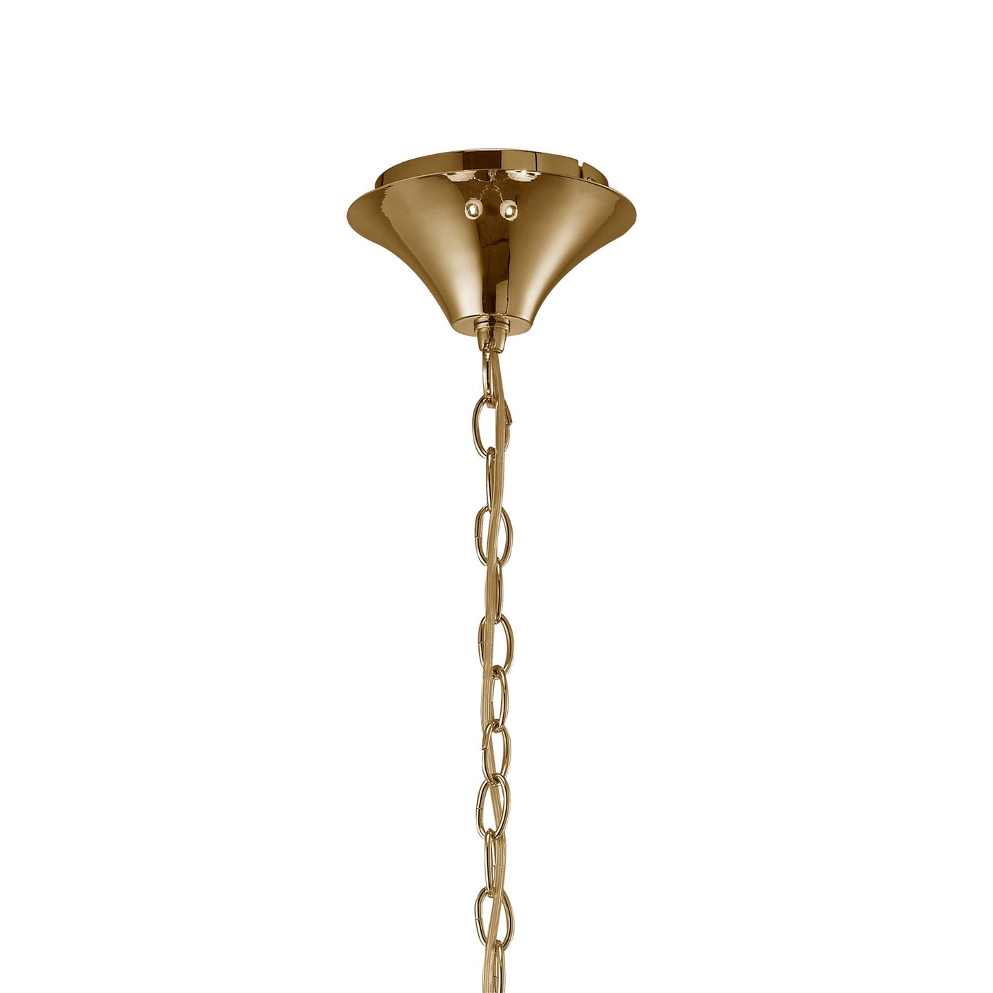 Mantra Tiffany 55cm Pendant 4+4 Light E14+G9, French Gold with Cream Shades & Clear Crystal