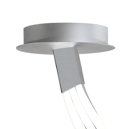 Mantra M5003 Nur XL Semi Ceiling 80W LED 3000K, 6200lm, Silver/Frosted Acrylic/Polished Chrome, 3yrs Warranty - M5003 Ceiling