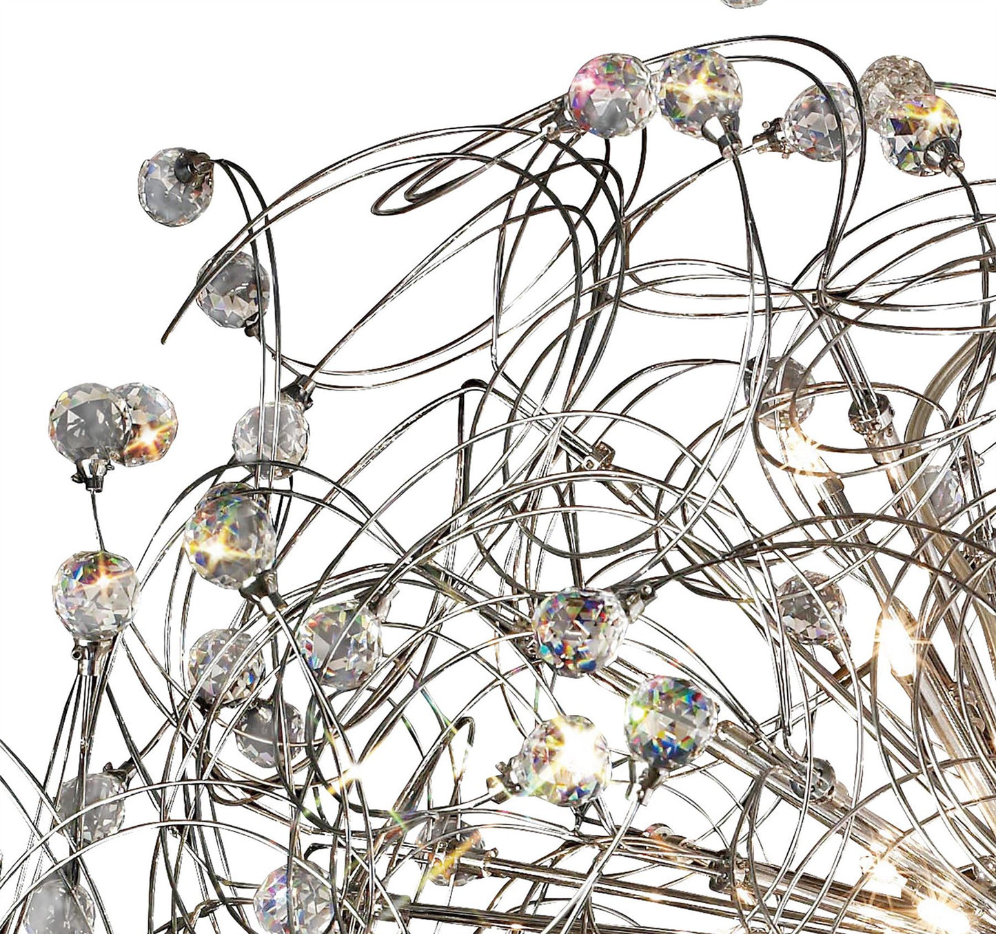 Diyas Messe 96cm  24 Light G4 Polished Chrome/Crystal, NOT LED/CFL Compatible Item Weight: 15.3kg Ceiling Pendant Light Fitting