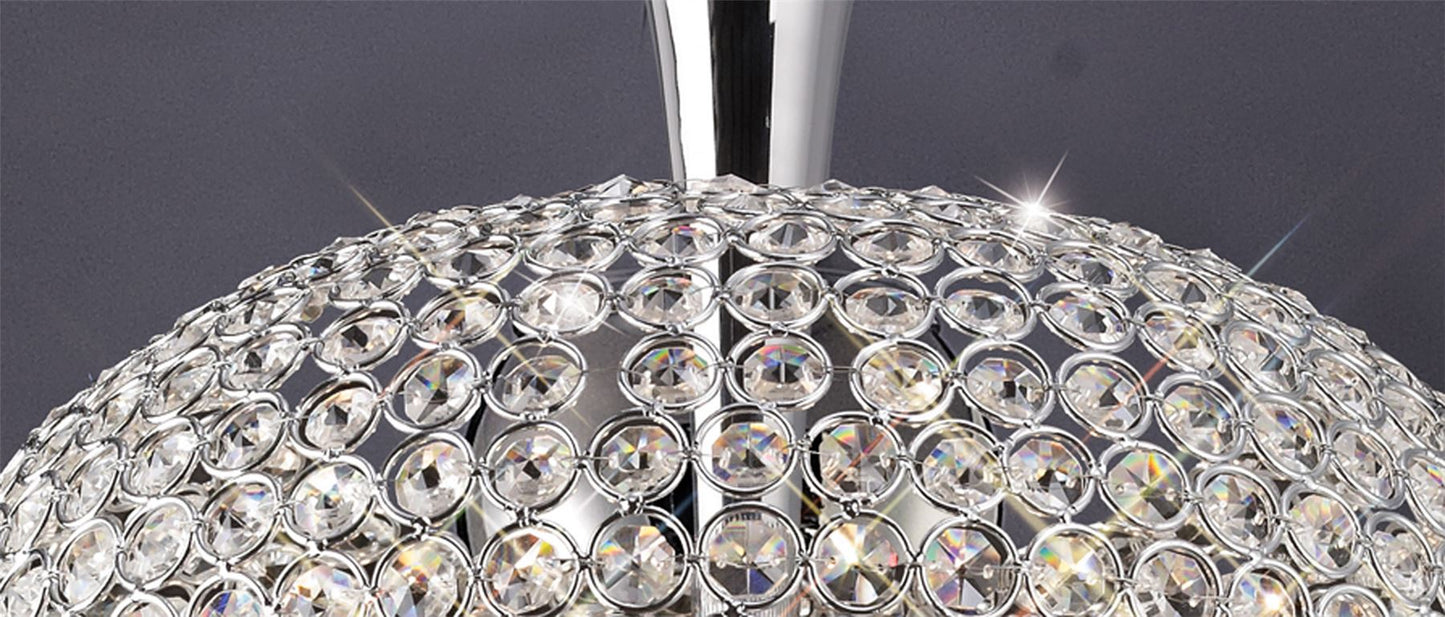 Diyas Vado 35cm Semi Flush 5 Light G9 Polished Chrome/Crystal