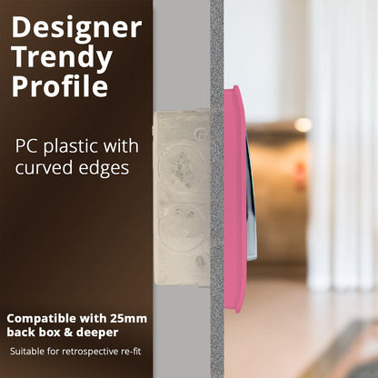 Trendi Artistic Modern Glossy  Home Automation Switch Pink