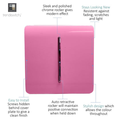 Trendi Artistic Modern Glossy  Home Automation Switch Pink