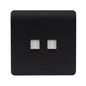 Trendi  Telephone Socket + RJ45 Cat 5e & Cat 6 PC Socket Matt Black