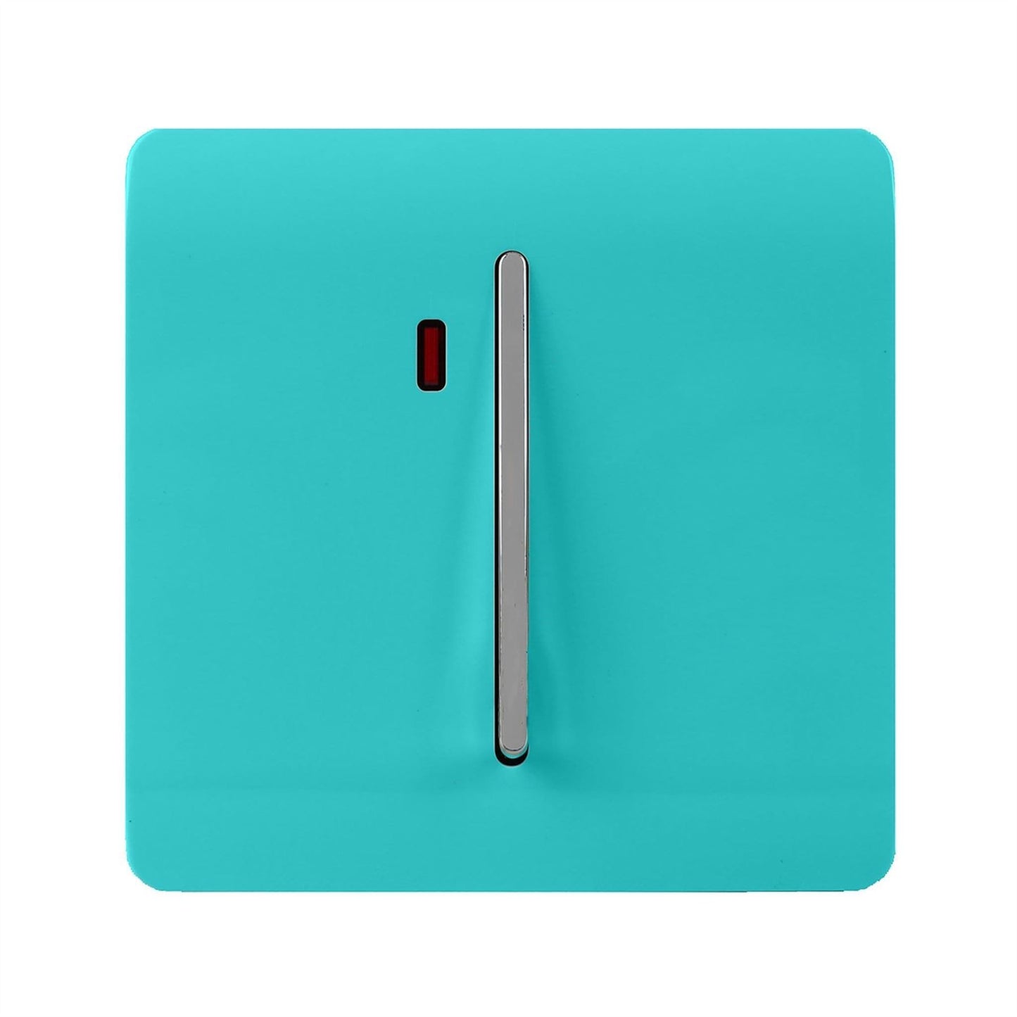Trendi Artistic Modern Glossy 45 A Tactile Light Switch & Neon Insert Bright Teal