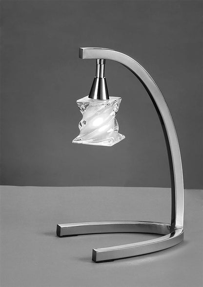 Mantra Salomon Table Lamp 1 Light G9, Satin Nickel