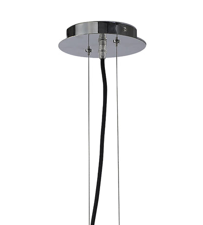 Mantra Pasion Rectangular Pendant 3 Light E27, Gloss Black/White Acrylic/Polished Chrome, CFL Lamps INCLUDED