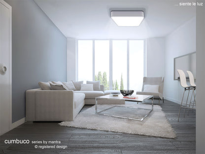 Mantra Fusion M5513 Cumbuco Flush 60cm Square, 4800lm, 80W LED 4000K White/ Acrylic, 3yrs Warranty - M5513 Ceiling