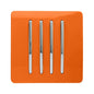Trendi 4 Gang 2 Way Artistic Modern Glossy 10 Amp Rocker Tactile Light Switch Orange