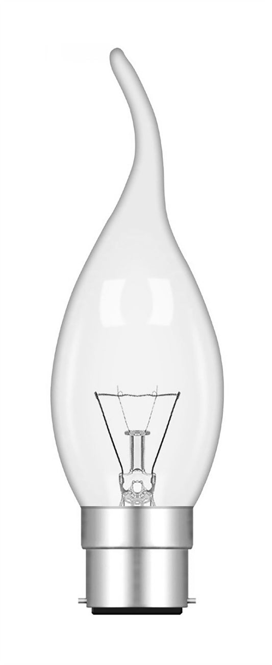 Luxram Candle Tip B22 Clear 60W Incandescent/T Incandescent