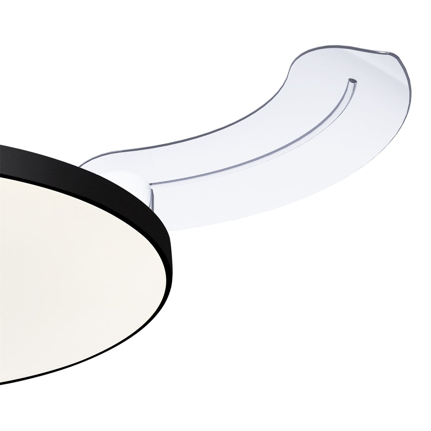 Slim Fan Mini 40cm 45W LED Dimmable Ceiling Light With Built-In 25W DC Fan, 2700-5000K Remote Control, 5000lm, Black, 5yrs Warranty