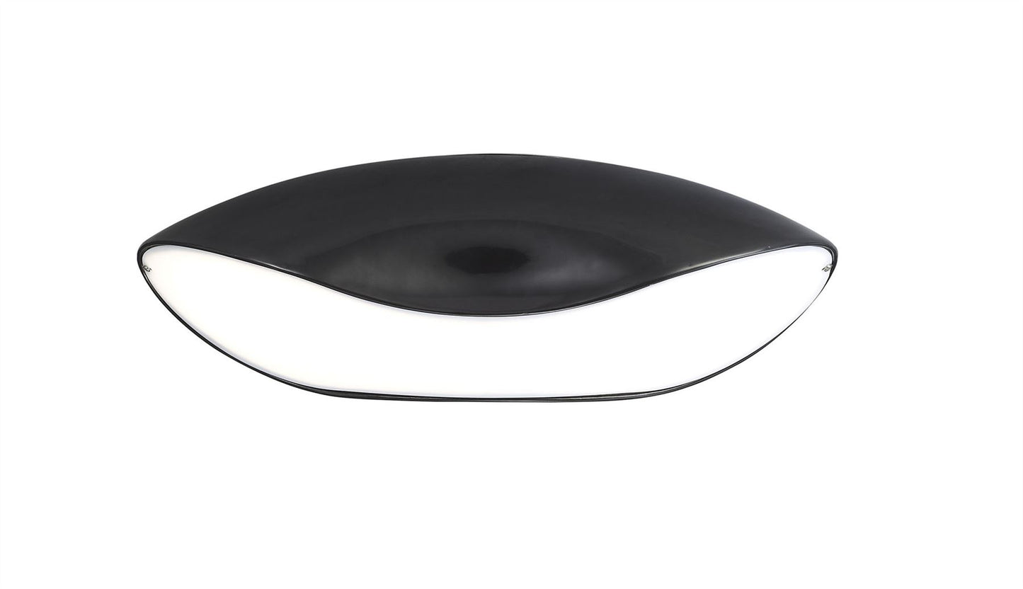 Mantra Pasion Oval Ceiling 4 Light E27, Gloss Black/White Acrylic/Polished Chrome, CFL Lamps INCLUDED