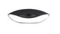 Mantra Pasion Oval Ceiling 4 Light E27, Gloss Black/White Acrylic/Polished Chrome, CFL Lamps INCLUDED