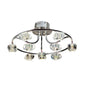Diyas Polana 56cm Semi Flush Round 9 Light G4 Polished Chrome, NOT LED/CFL Compatible