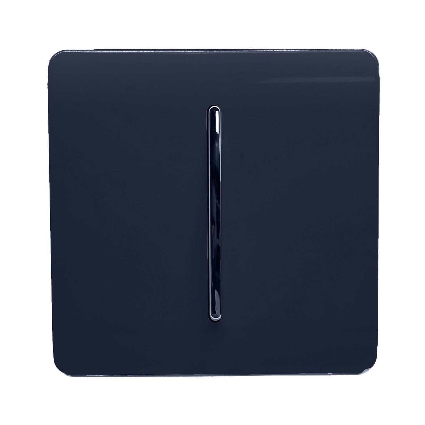 Trendi 1 Gang 2 Way 10 Amp Rocker Chrome Light Switch Glossy Navy