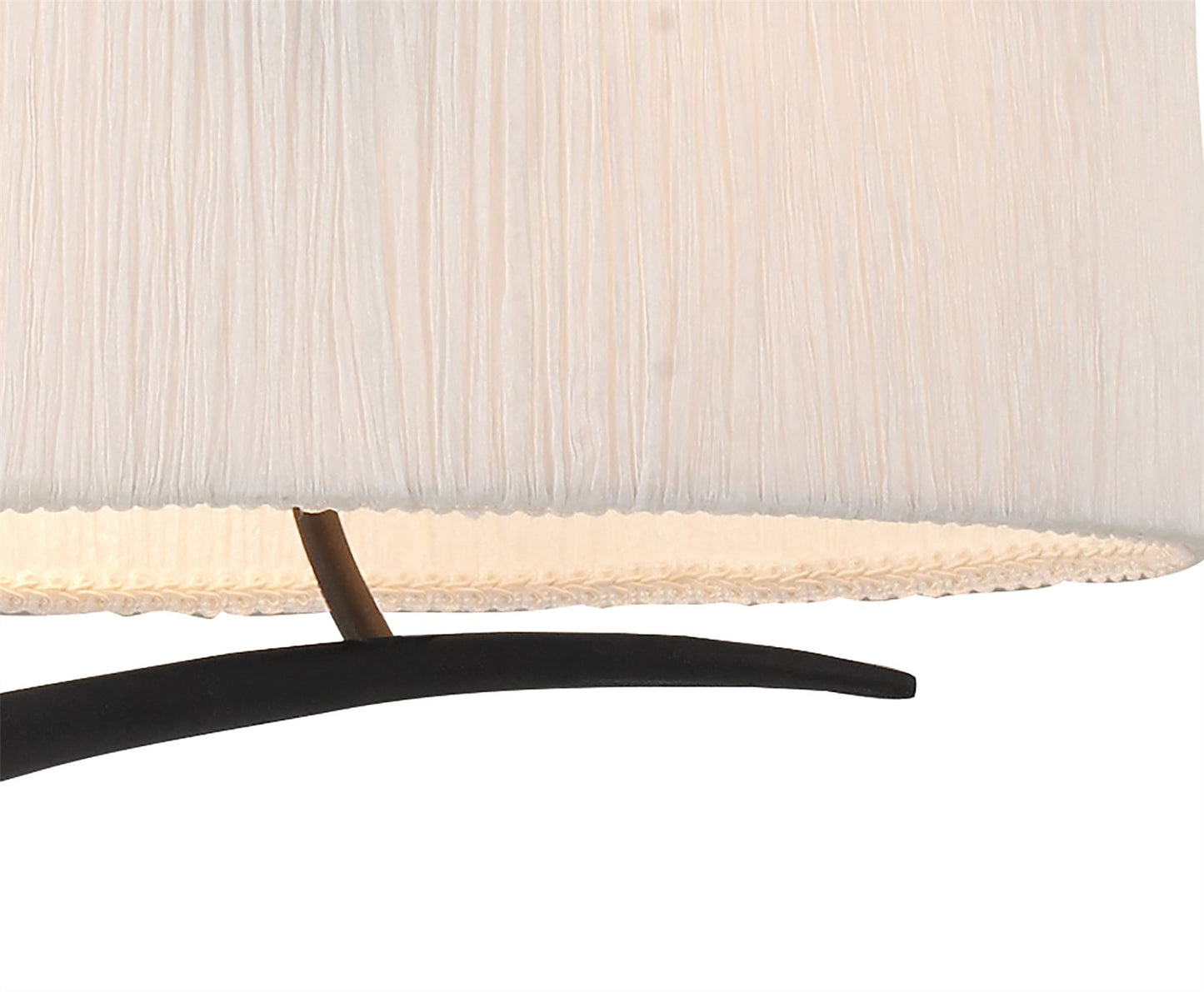 Mantra M1150 Eve Linear Pendant 2 Arm 4 Light E27, Anthracite with White Oval Shades