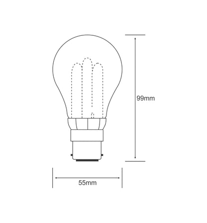 Luxram Super Mini GLS B22 7W 2700K Compact Fluorescent Compact