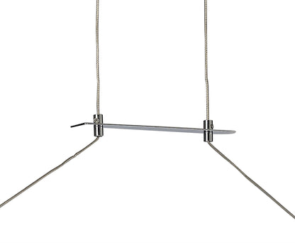 Mantra M4864 Sahara Linear Pendant 36W LED 3000K, 2520lm, Dimmable Silver, Frosted Acrylic, Polished Chrome, 3yrs Warranty