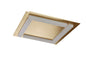 Mantra Fusion Verona Square Ceiling 4 Light 20W LED 3000K, 1800lm, Satin Gold/Frosted Acrylic, 3yrs Warranty