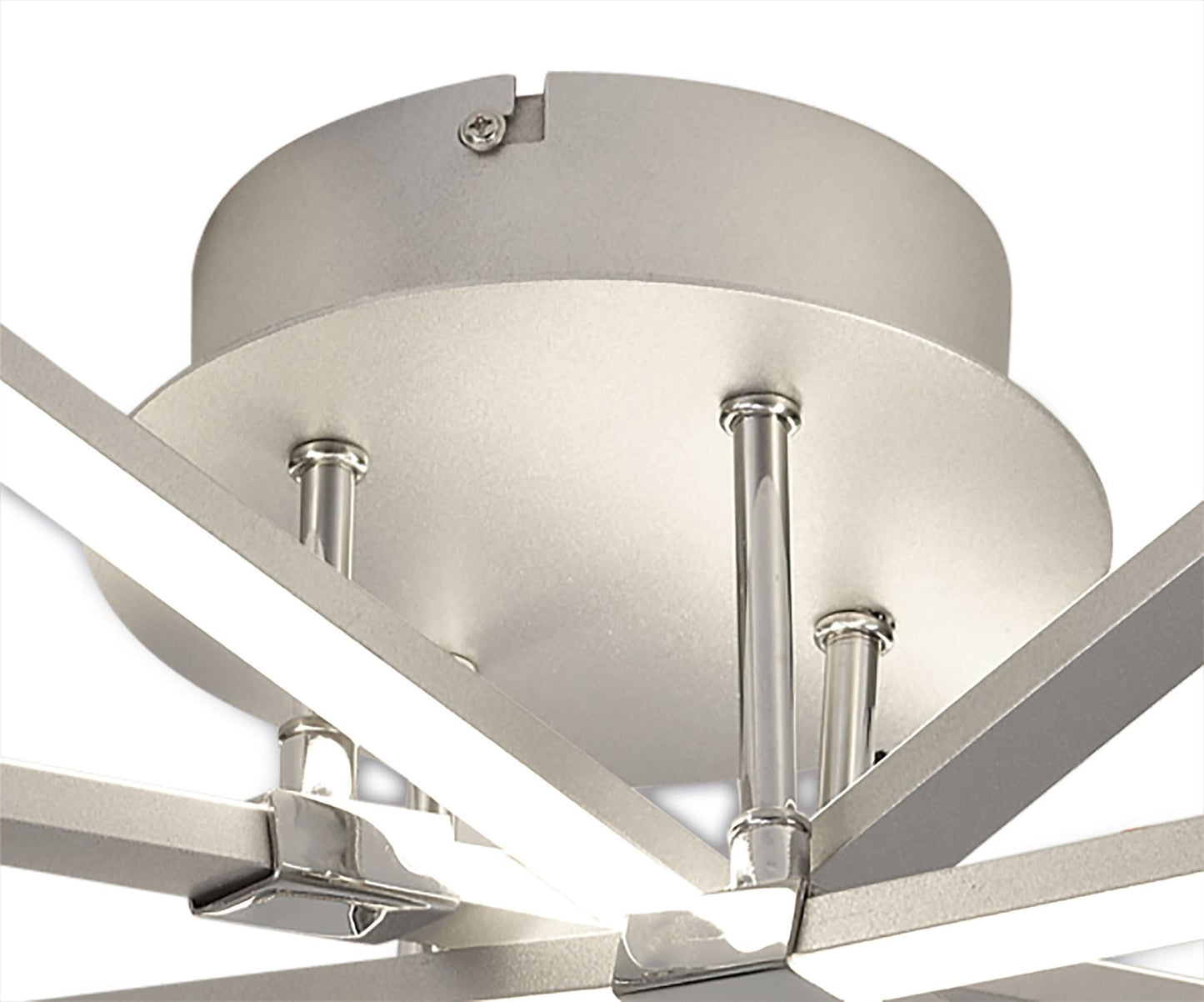 Mantra M5982 Bucle Square Ceiling 40W LED 3000K, 3500lm, Silver/Polished Chrome/Frosted Acrylic, 3yrs Warranty - M5982 Ceiling