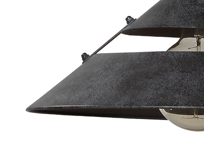 Mantra M5441 Industrial Ceiling 1 Light 40W E27 Medium, Oxide Metal, Black Belt