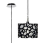 Mantra Lupin 30cm Pendant 1 Light E27, Gloss Black/White Acrylic/Polished Chrome, CFL Lamps INCLUDED